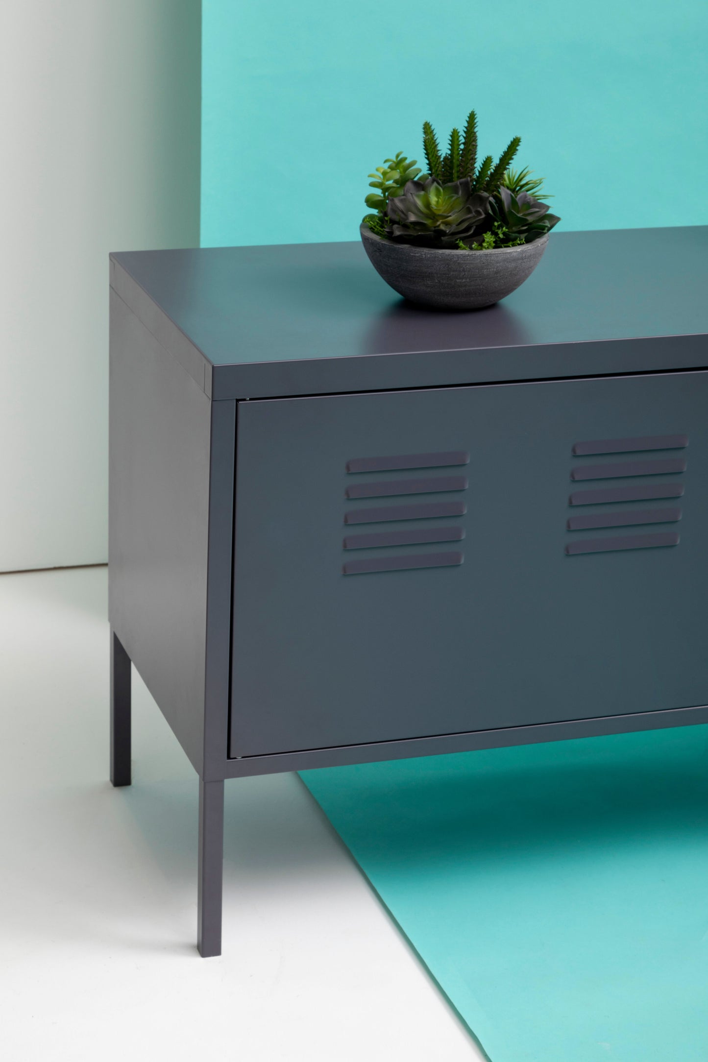 Acade Two Door Grey Locker Cabinet