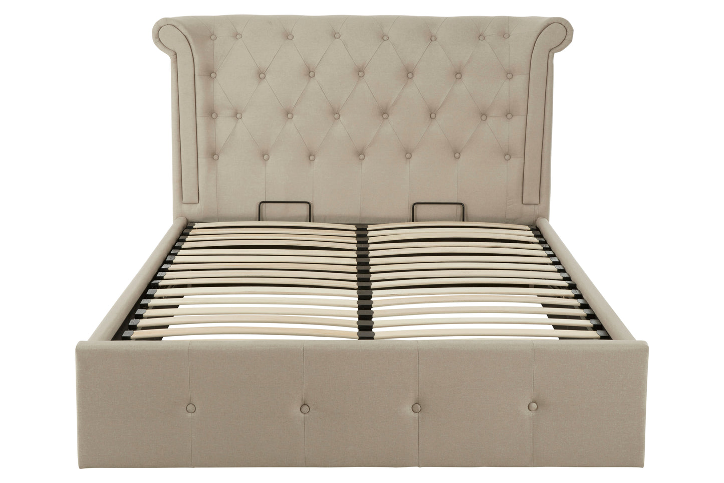 Edasan Beige Double Ottoman Bed