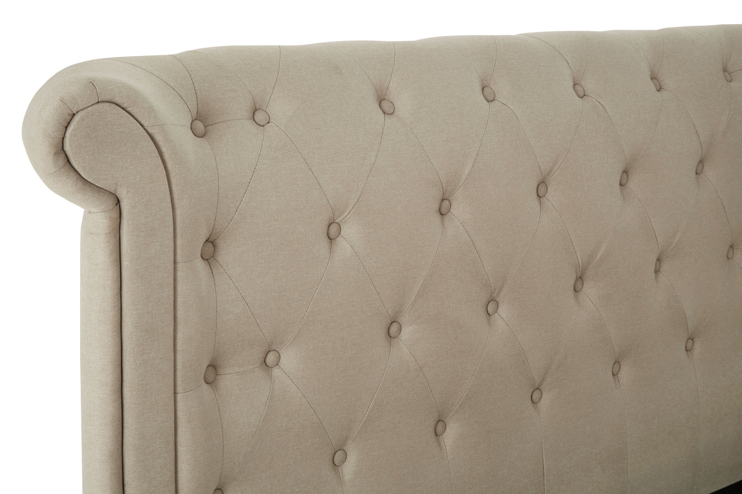 Edasan Beige Double Ottoman Bed