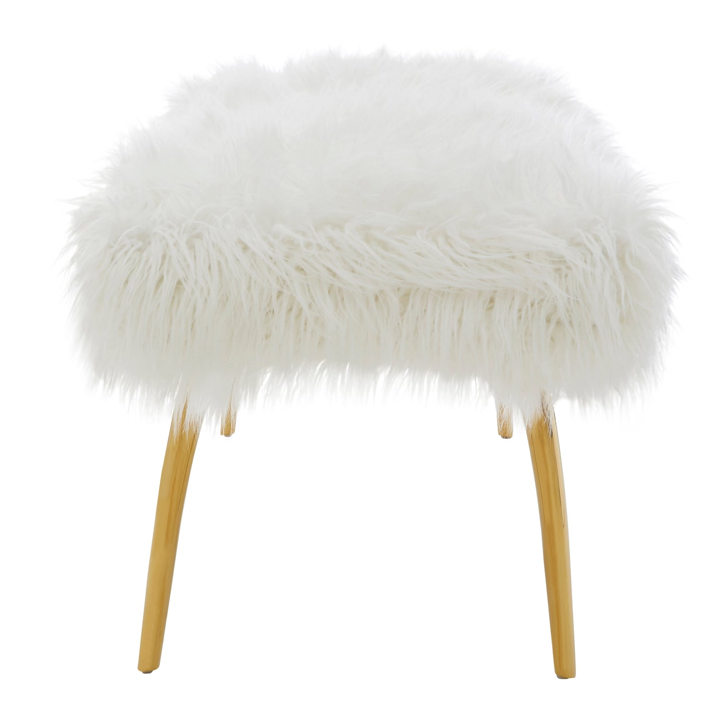 Clare Natural Fur Effect Bench