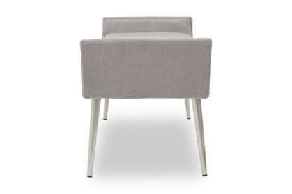 Gildi Grey Bench With Angular Base