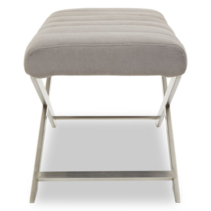 Gildi Grey Bench With Cross Base