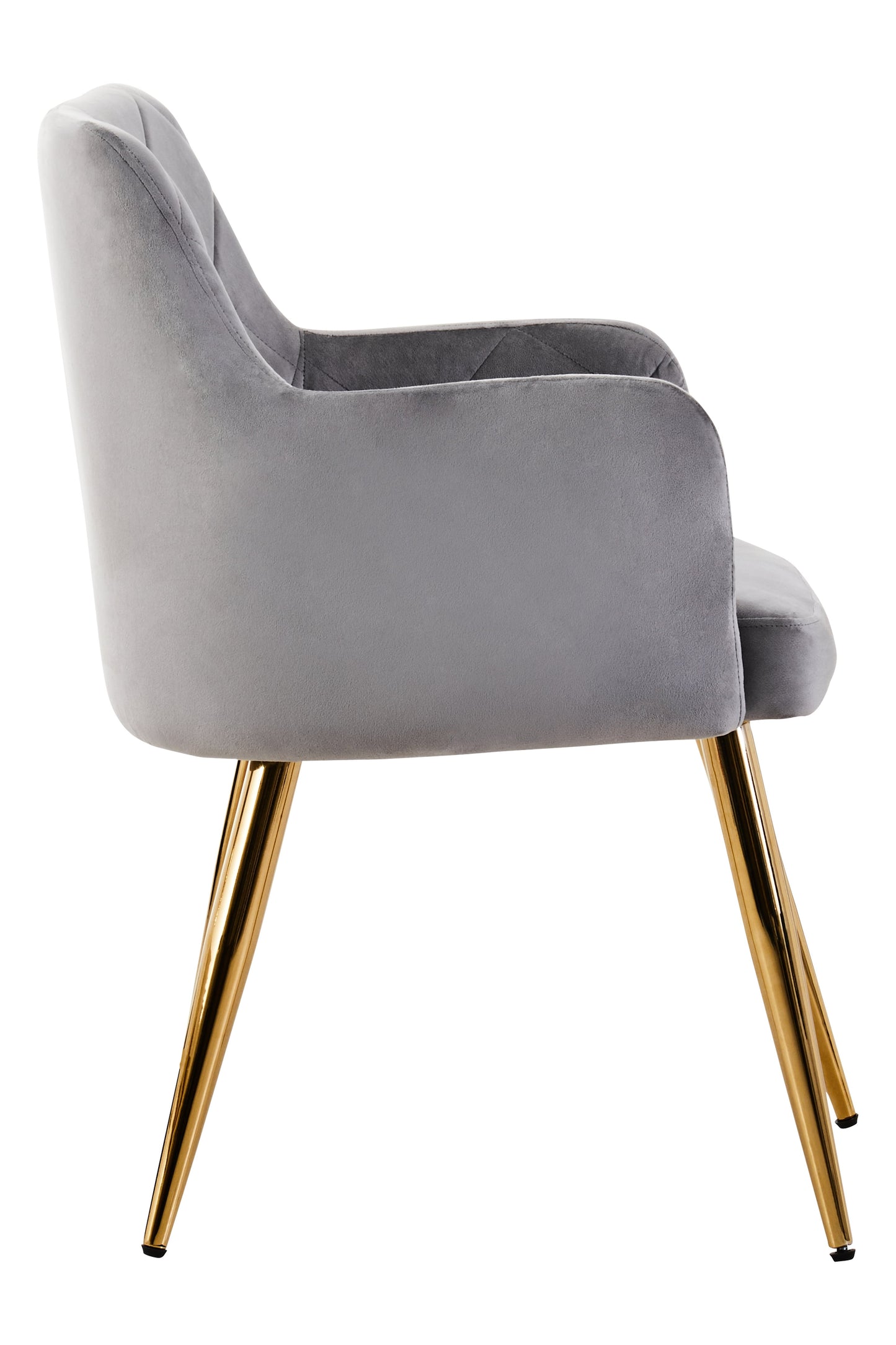 Tamzi Mink Velvet Angular Dining Chair