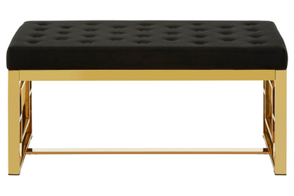 Aluri Black Velvet Bench