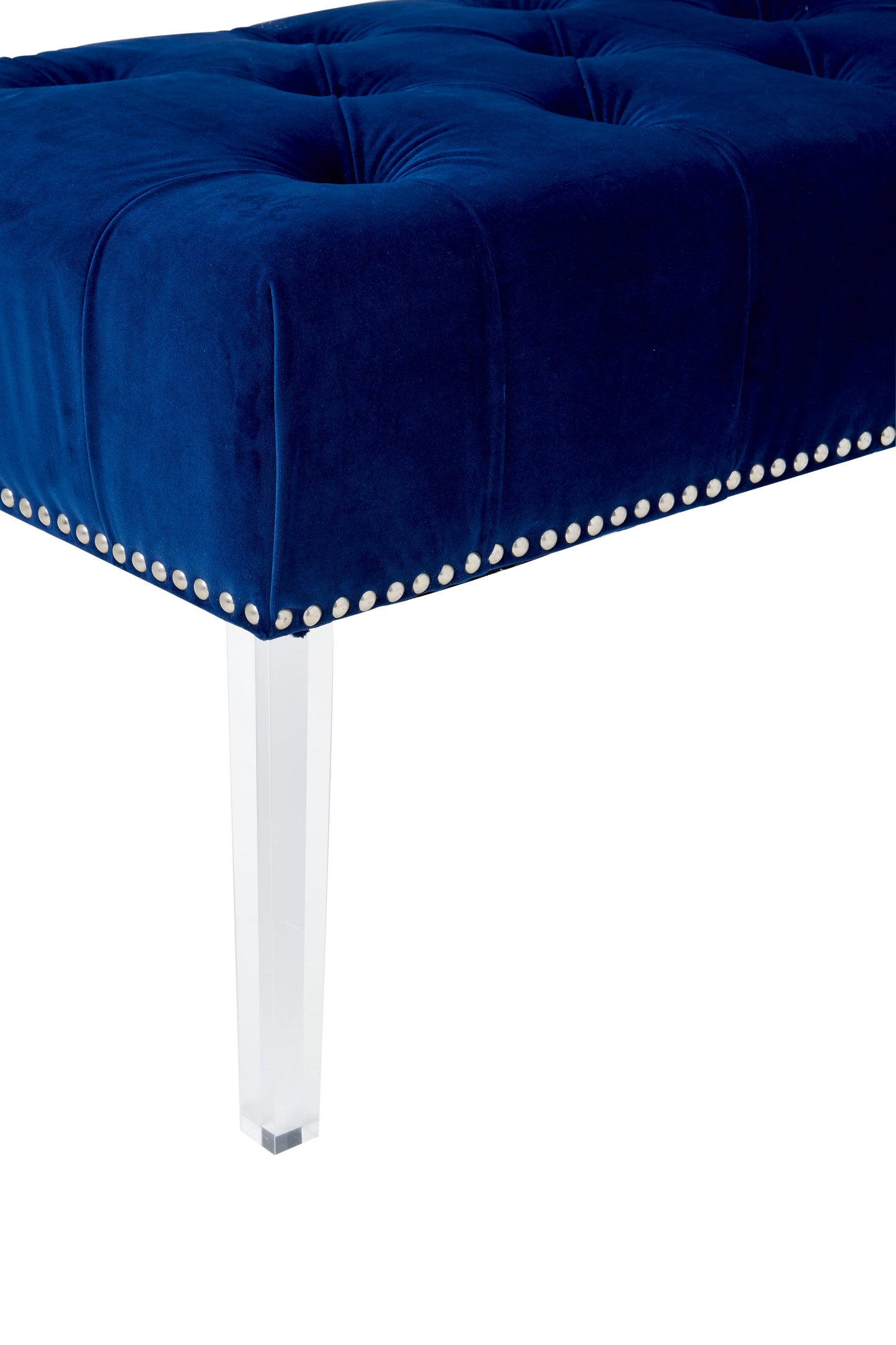 Clare Blue Velvet Bench