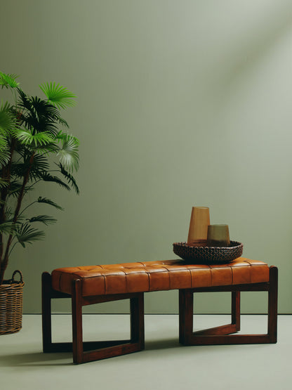 Inka Bench With Wooden Base