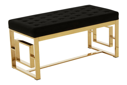 Aluri Black Velvet Bench