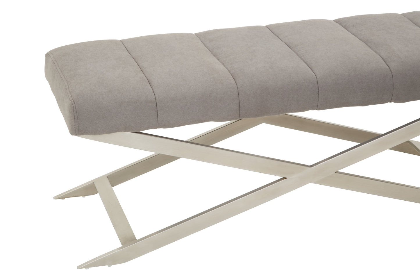 Gildi Grey Bench With Cross Base