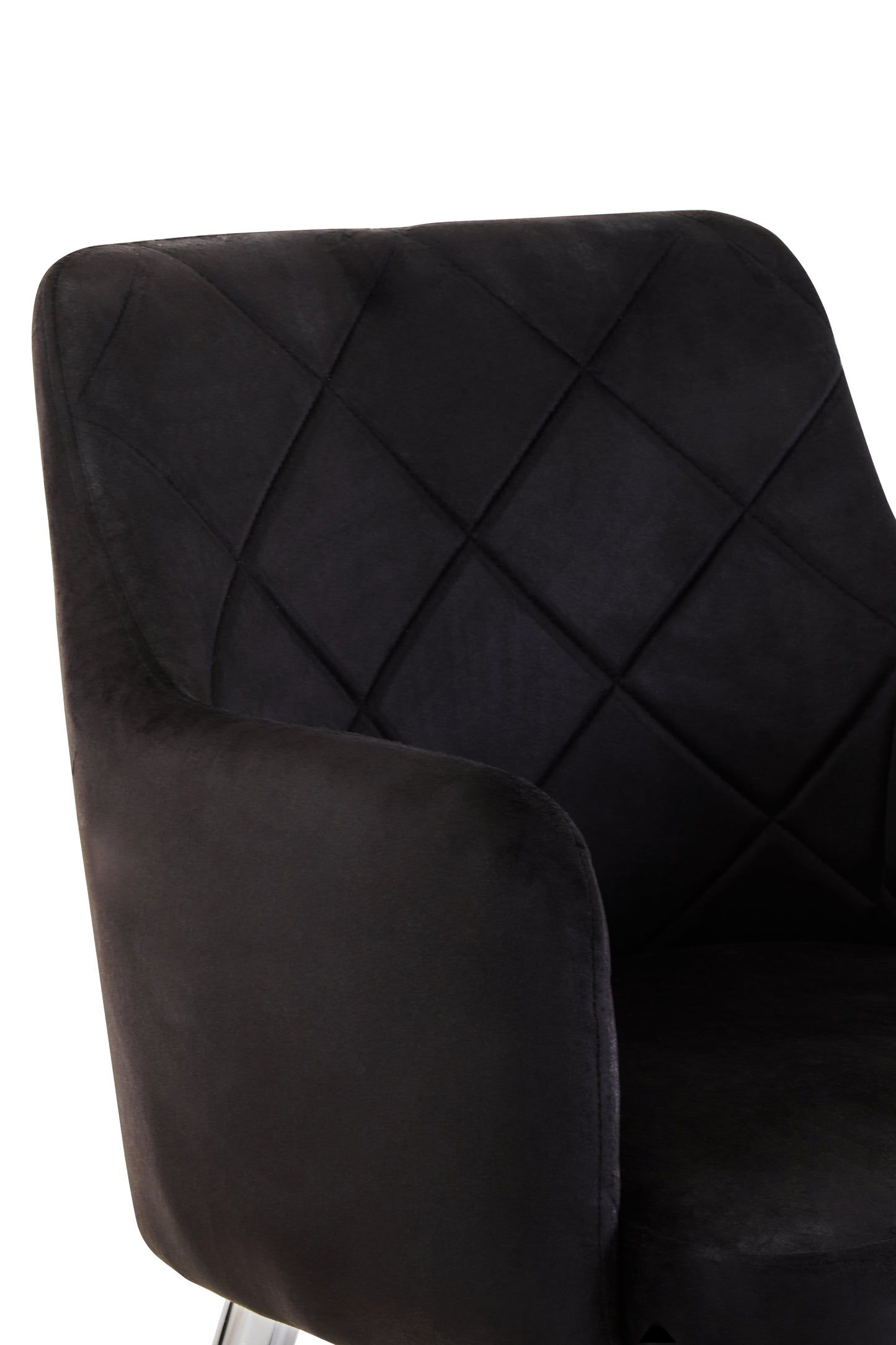 Tamzi Black Velvet Splayed Dining Chair