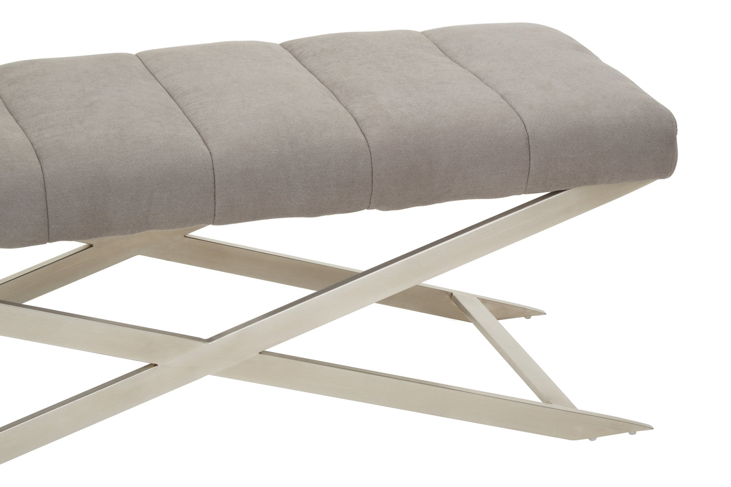 Gildi Grey Bench With Cross Base