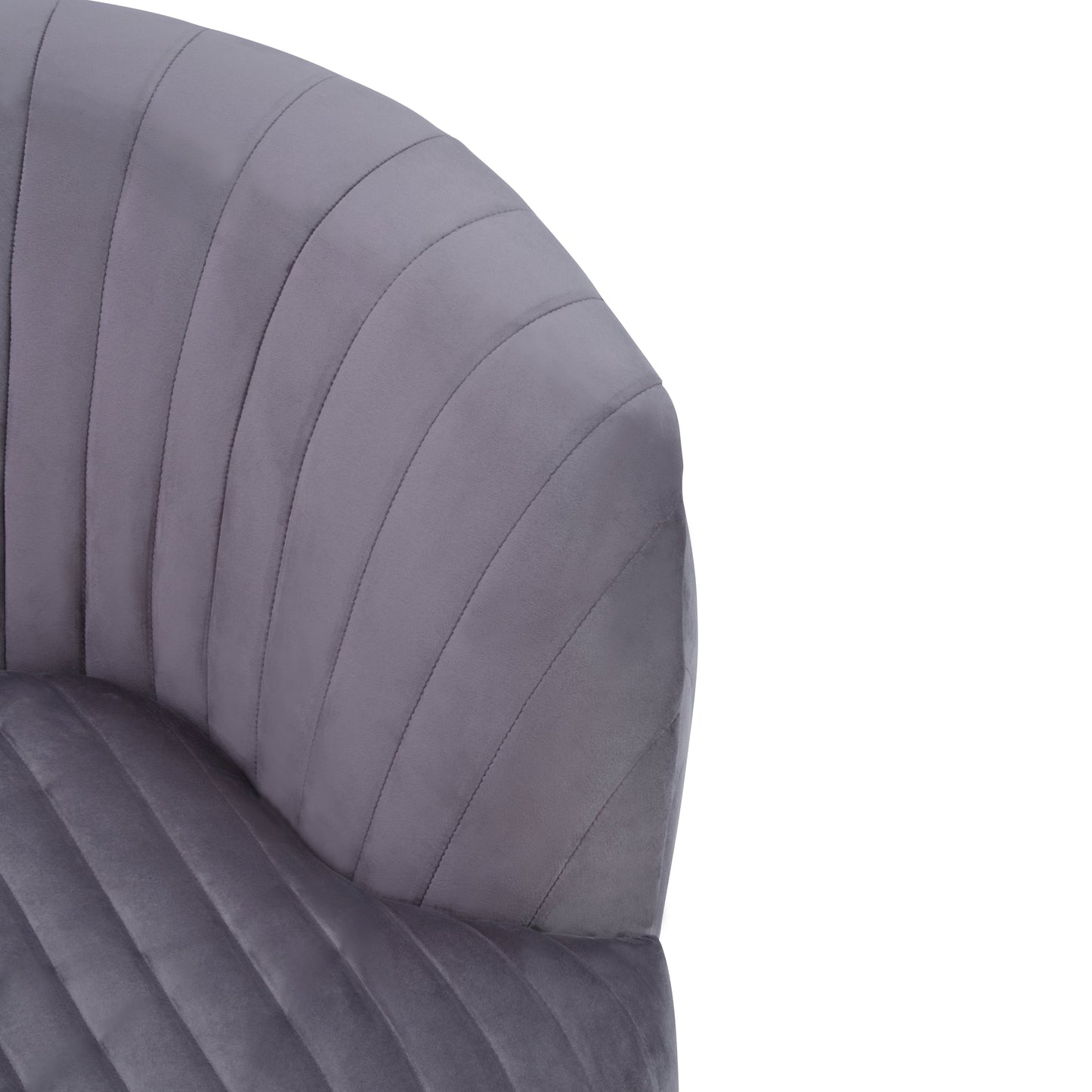 Florin Grey Velvet Chair With Gold Legs