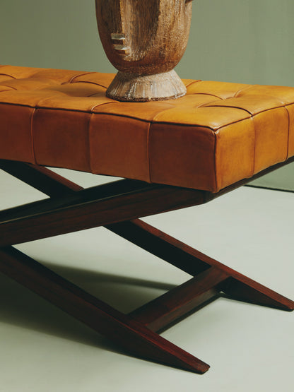 Inka Bench With Cross Base