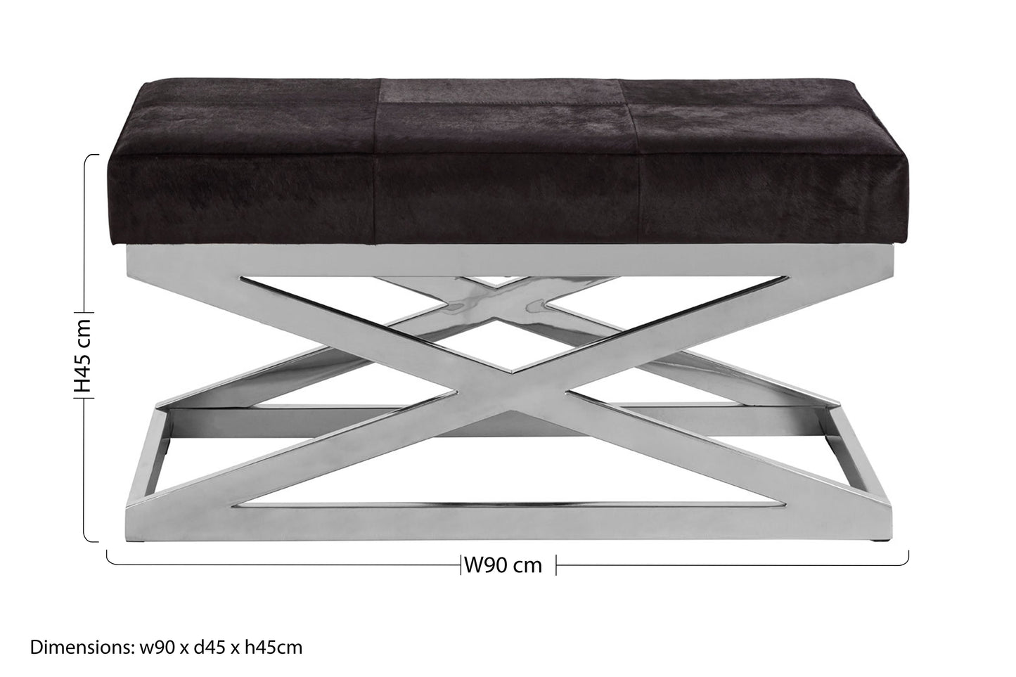 Kensi Townhouse Cross Base Bench