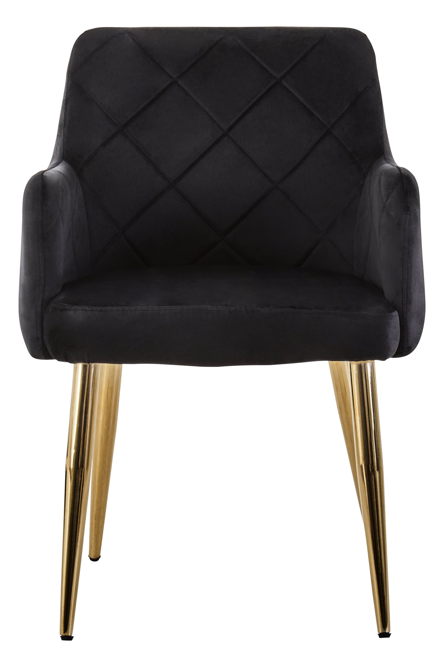 Tamzi Black Velvet Angular Dining Chair