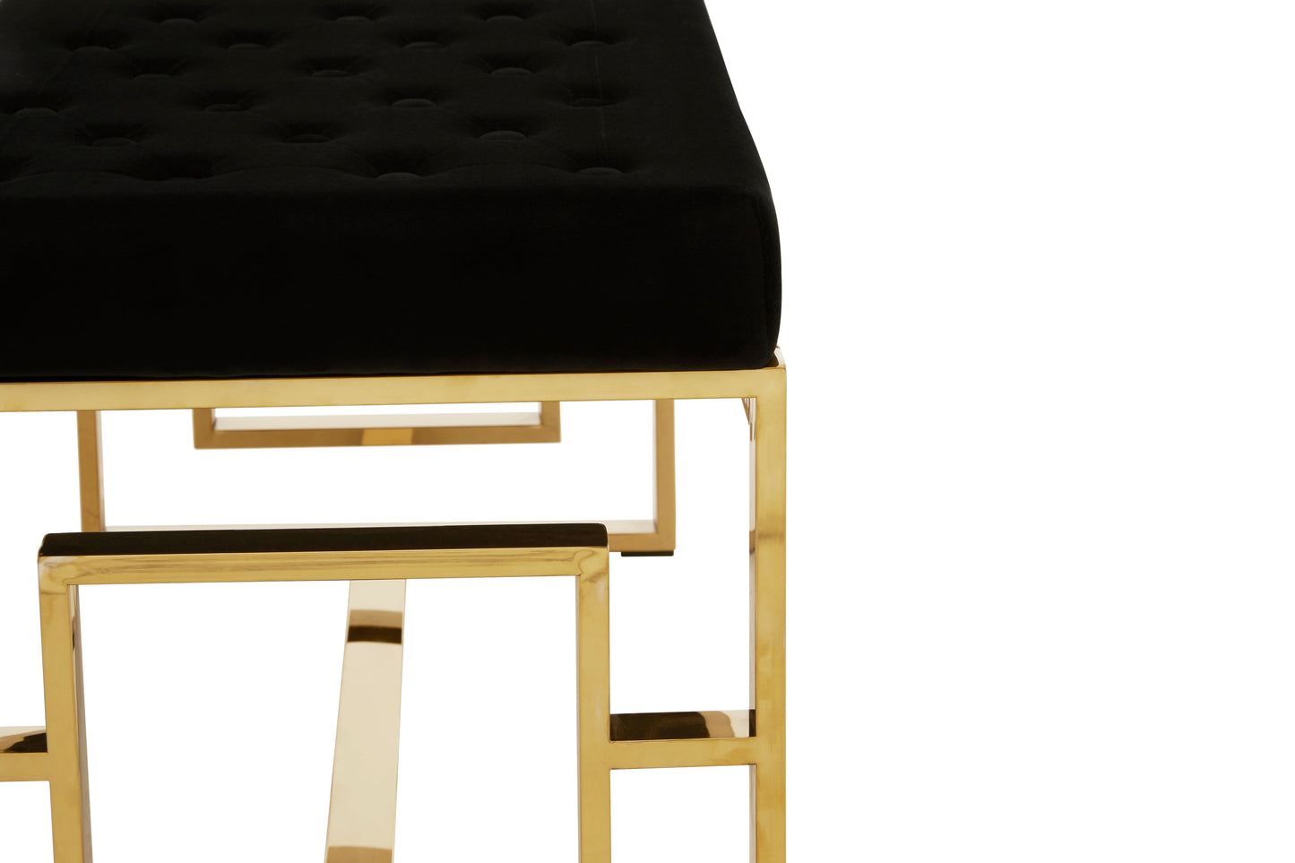 Aluri Black Velvet Bench