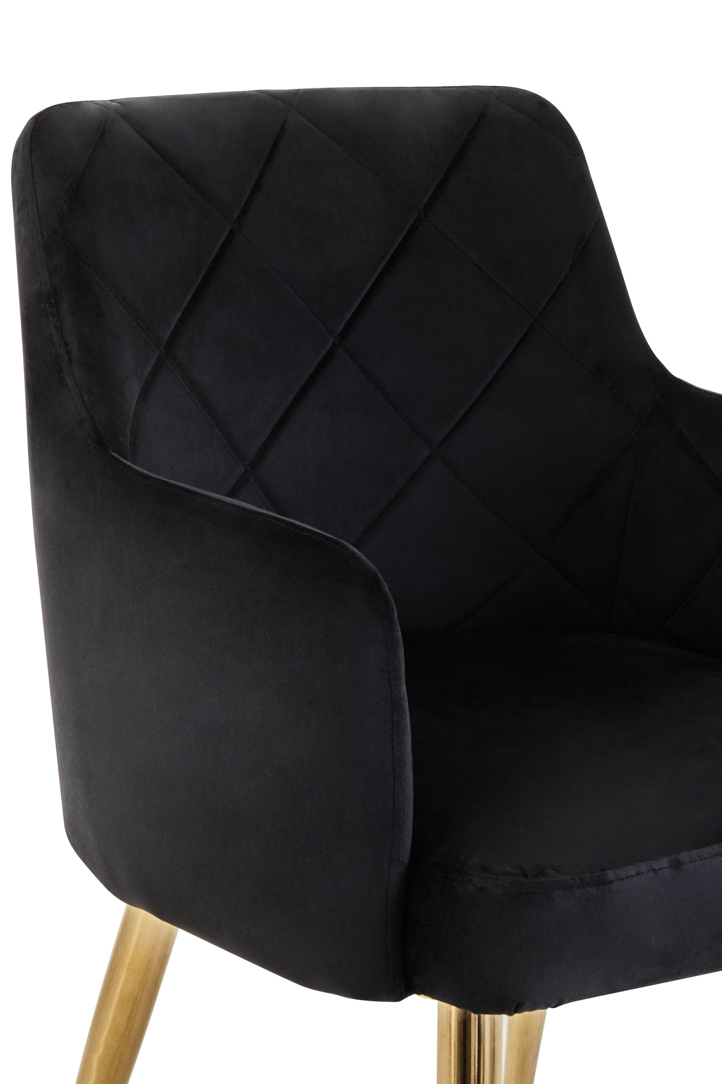 Tamzi Black Velvet Angular Dining Chair