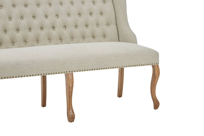 Karrison 2 Seat Natural Linen Bench