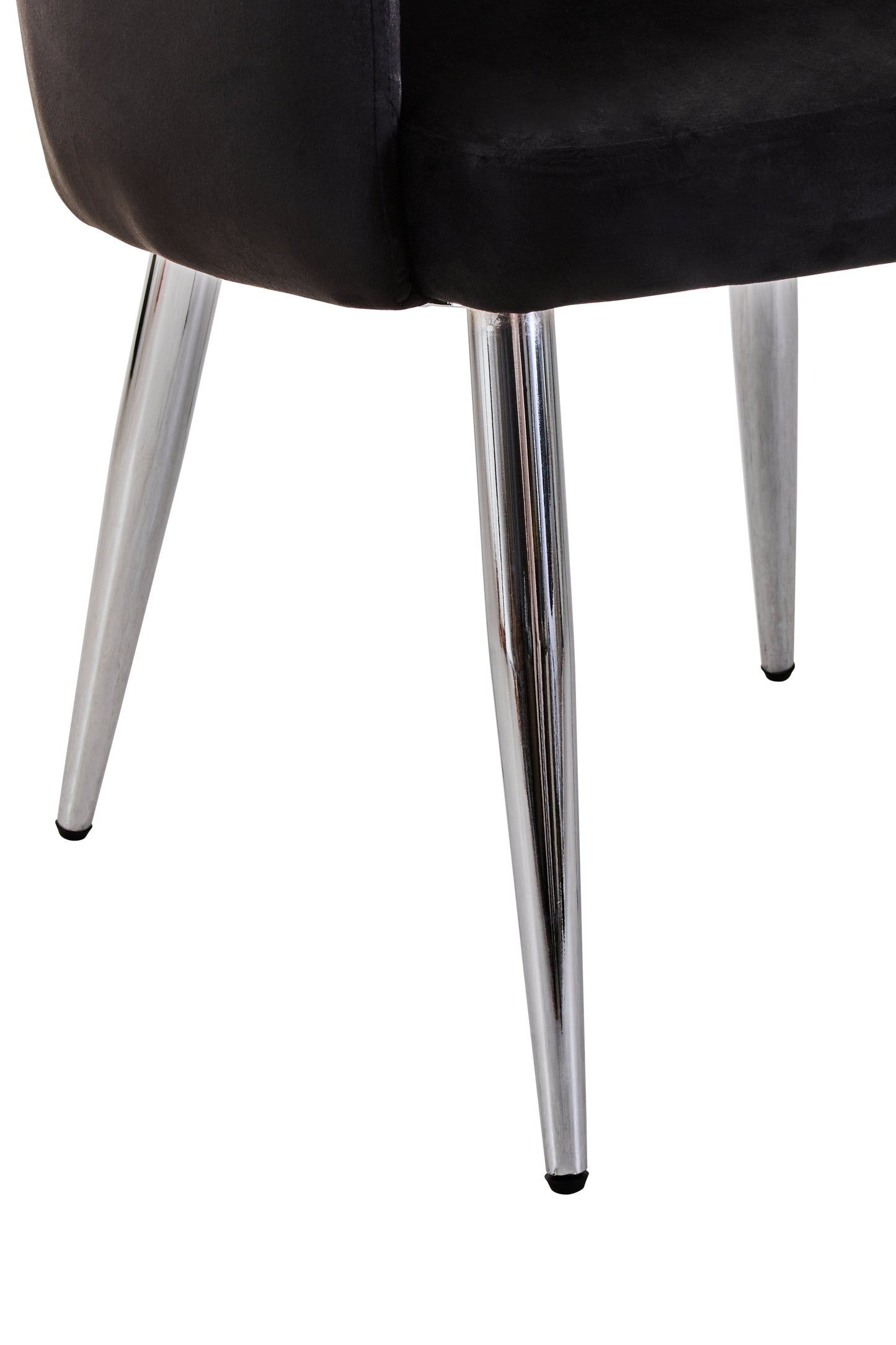 Tamzi Black Velvet Splayed Dining Chair