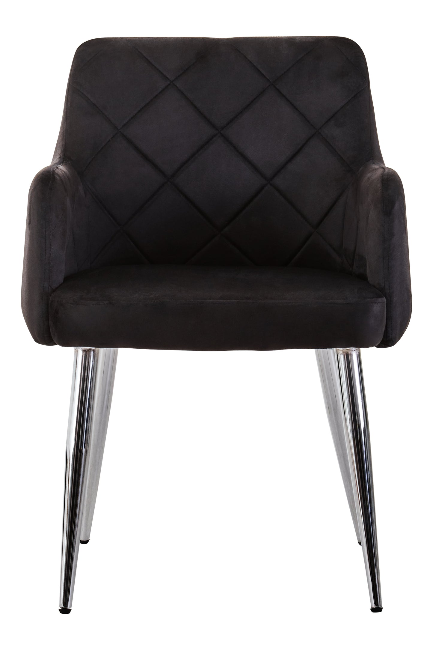 Tamzi Black Velvet Splayed Dining Chair