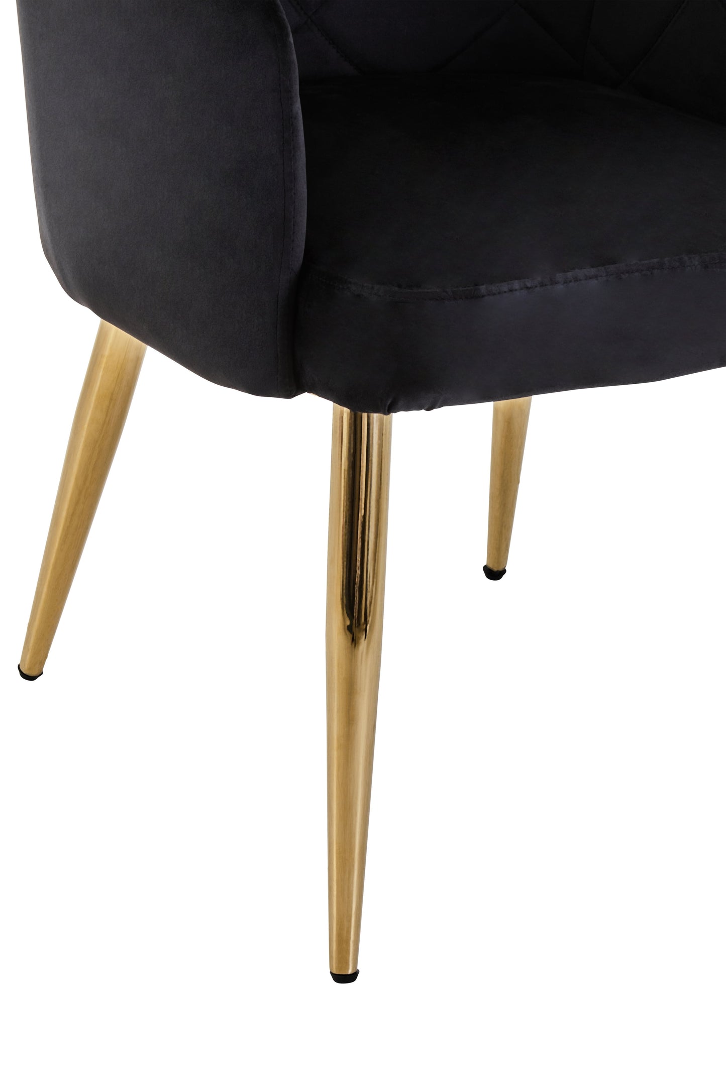 Tamzi Black Velvet Angular Dining Chair