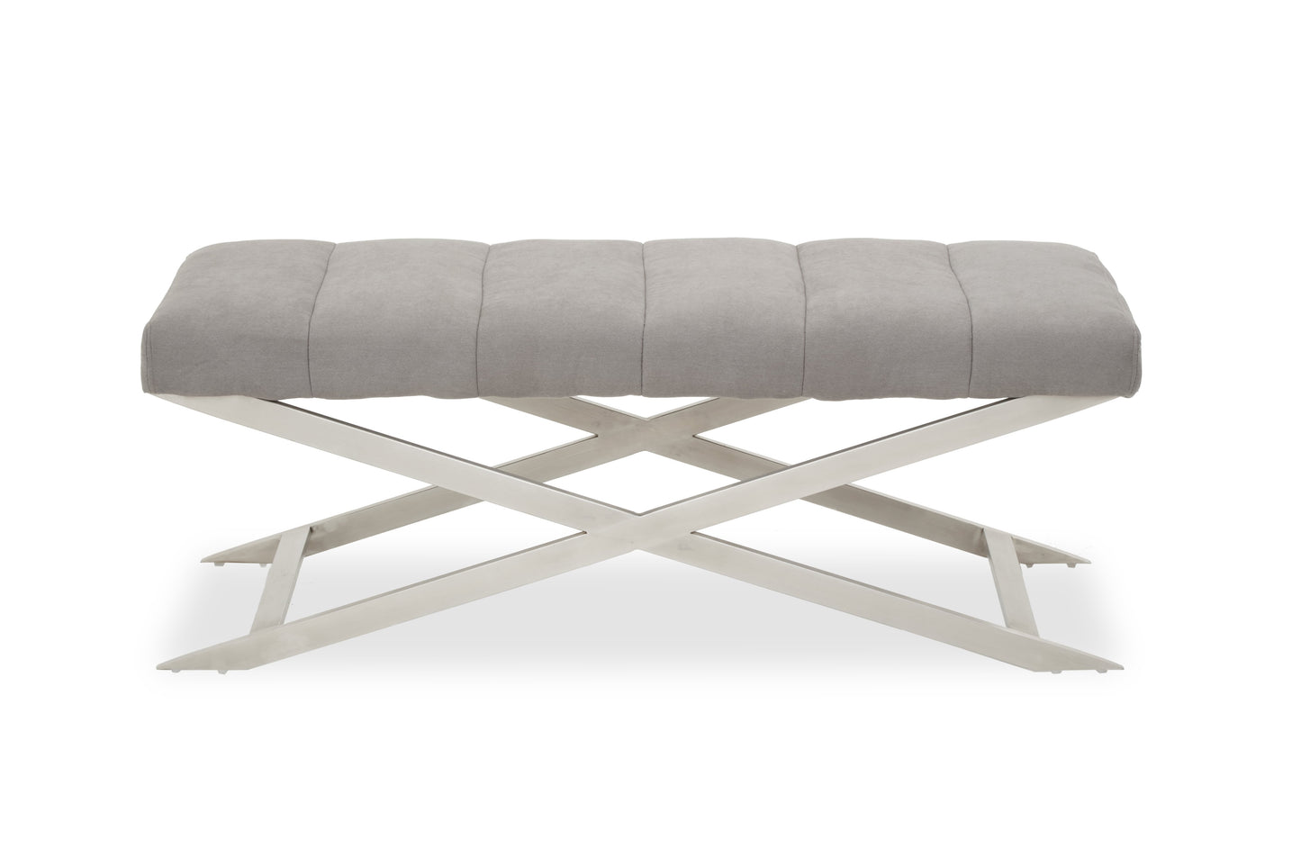 Gildi Grey Bench With Cross Base