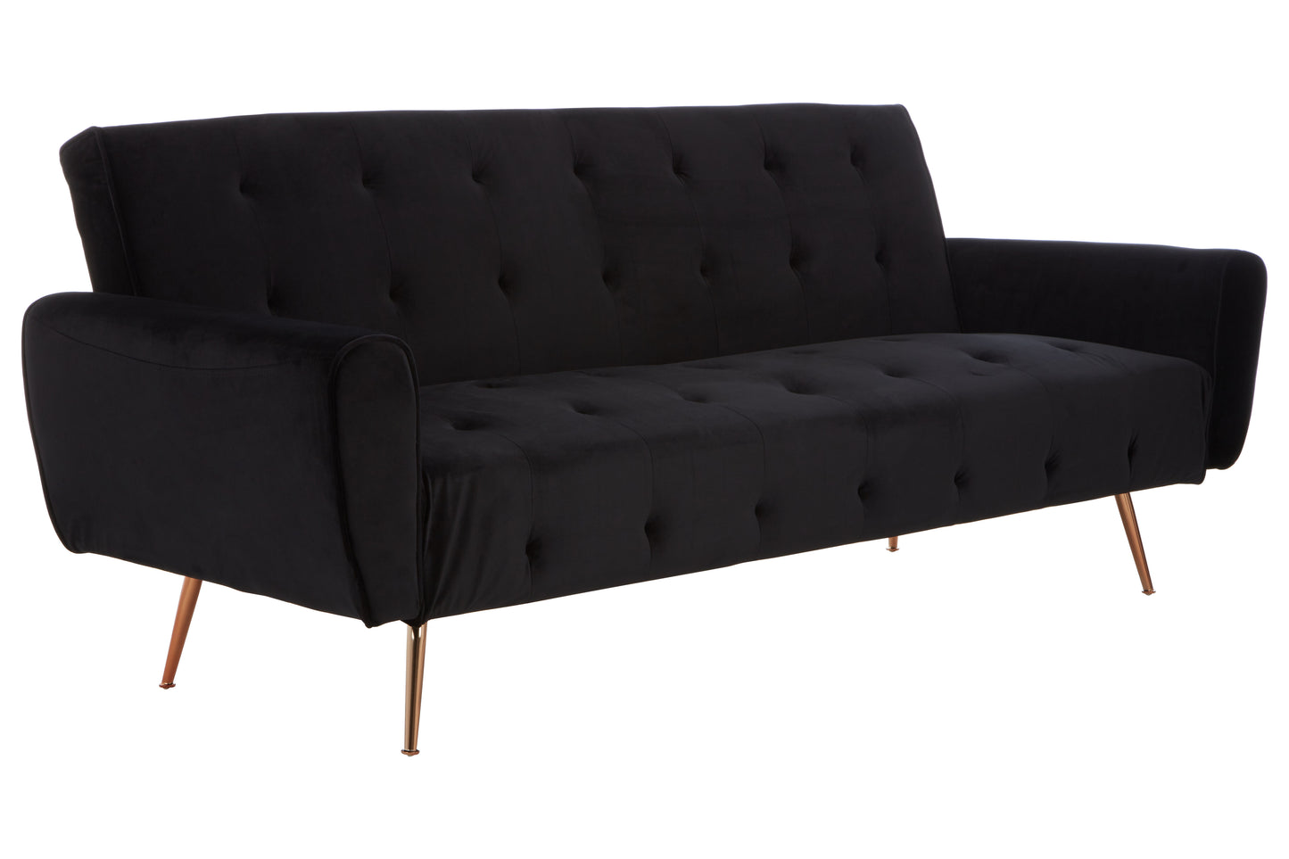 Haytom Black Velvet Sofa Bed