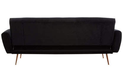 Haytom Black Velvet Sofa Bed