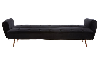 Haytom Black Velvet Sofa Bed