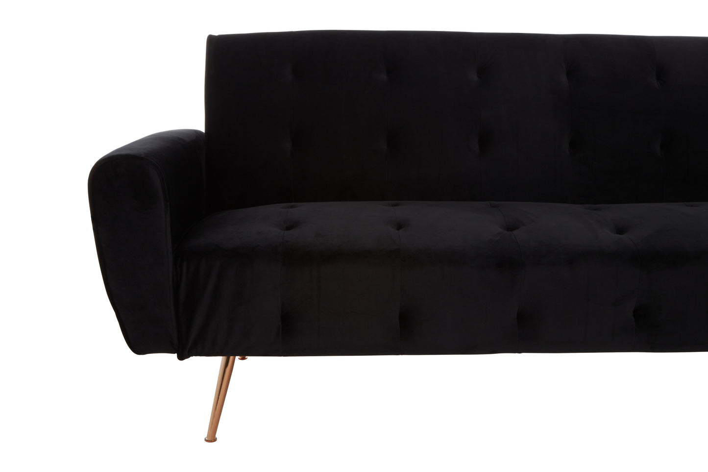 Haytom Black Velvet Sofa Bed