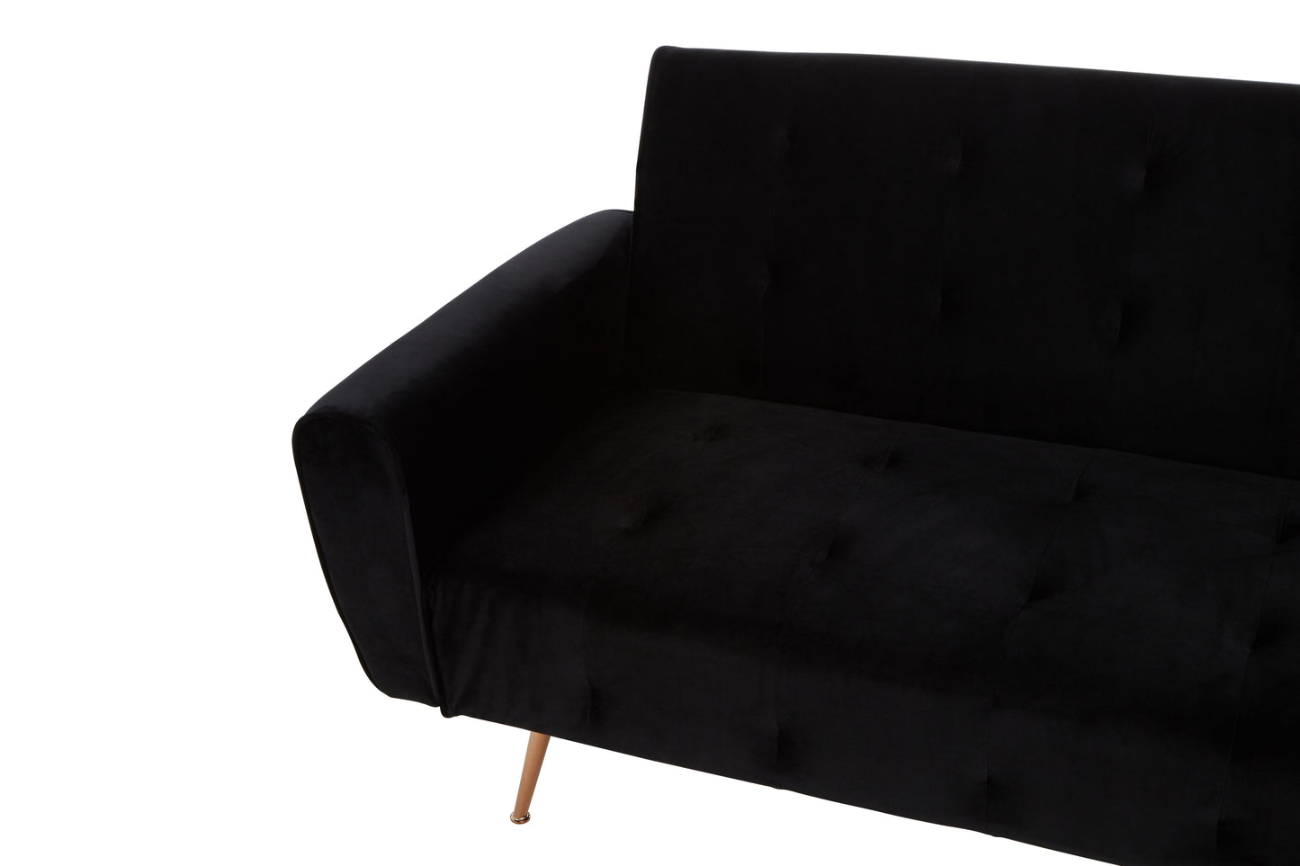 Haytom Black Velvet Sofa Bed