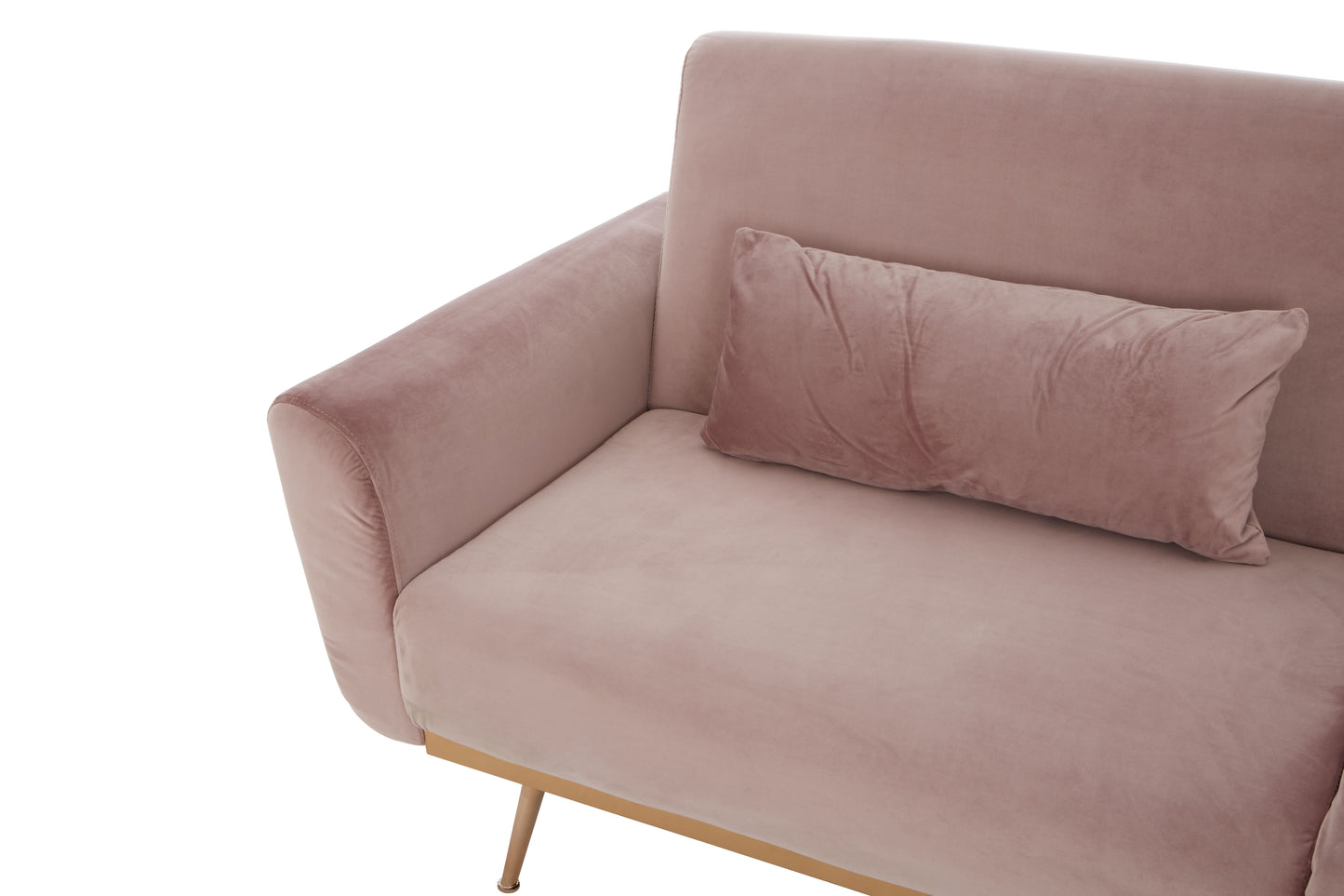 Hattom Pink Velvet Sofa Bed