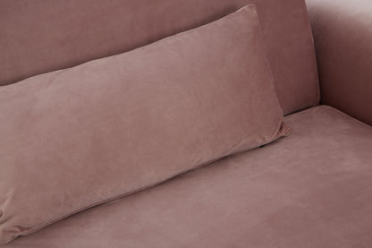 Hattom Pink Velvet Sofa Bed