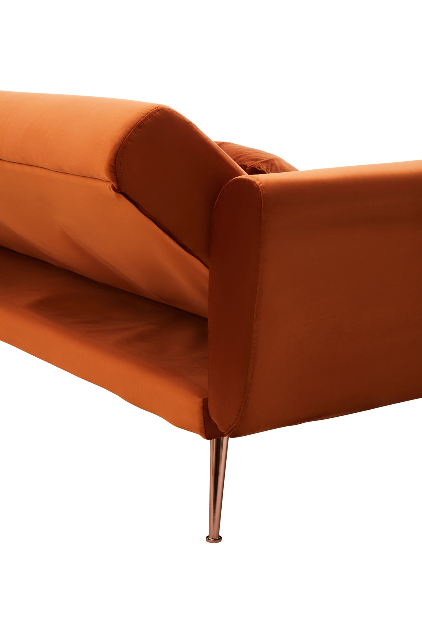 Hatten Burnt Orange Velvet Sofa Bed