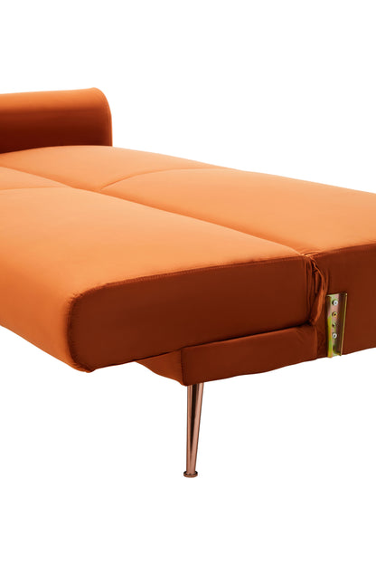 Hatten Burnt Orange Velvet Sofa Bed