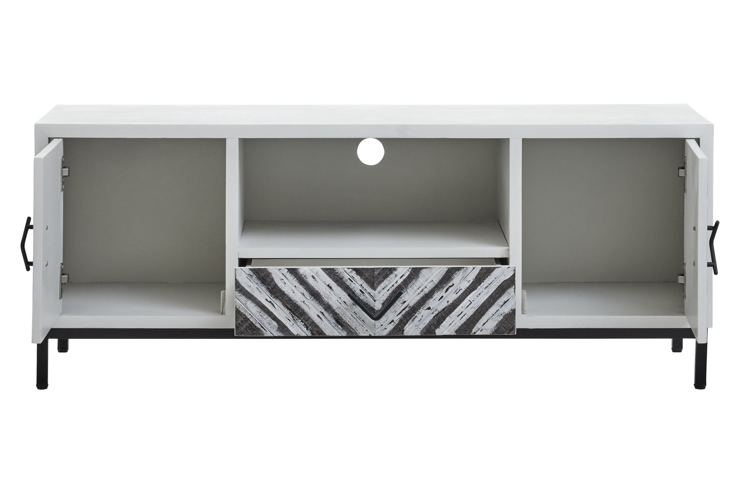 Lombo White Frame Media Unit