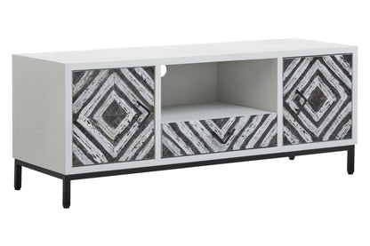 Lombo White Frame Media Unit