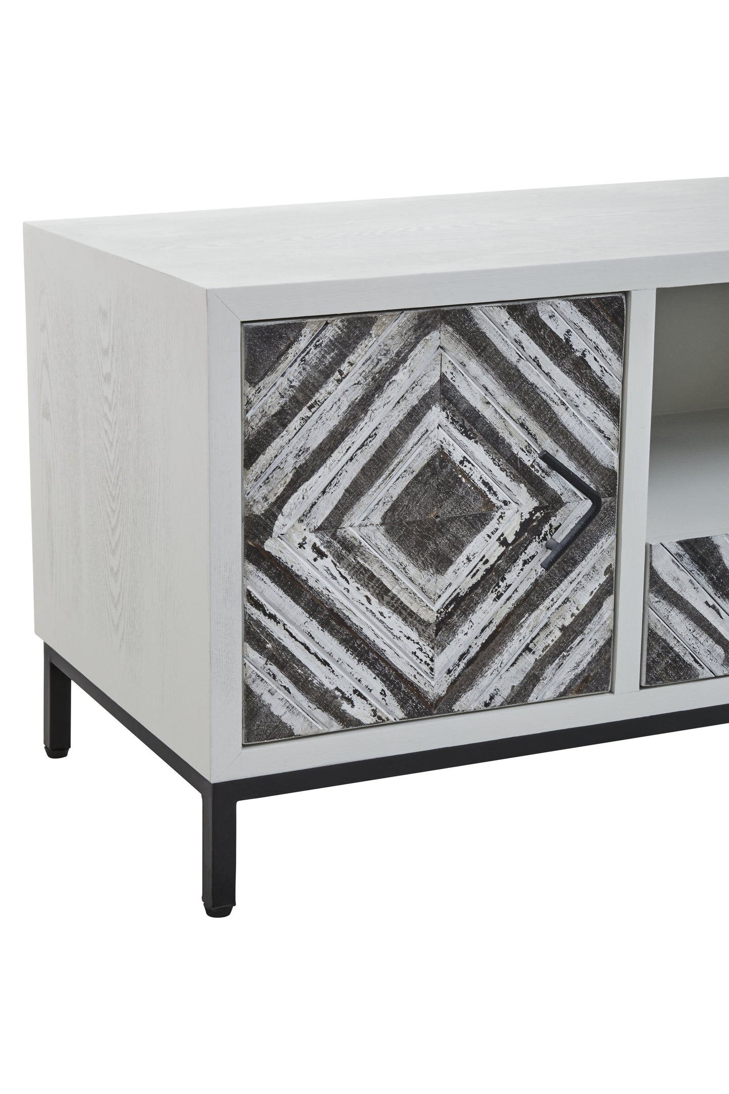 Lombo White Frame Media Unit