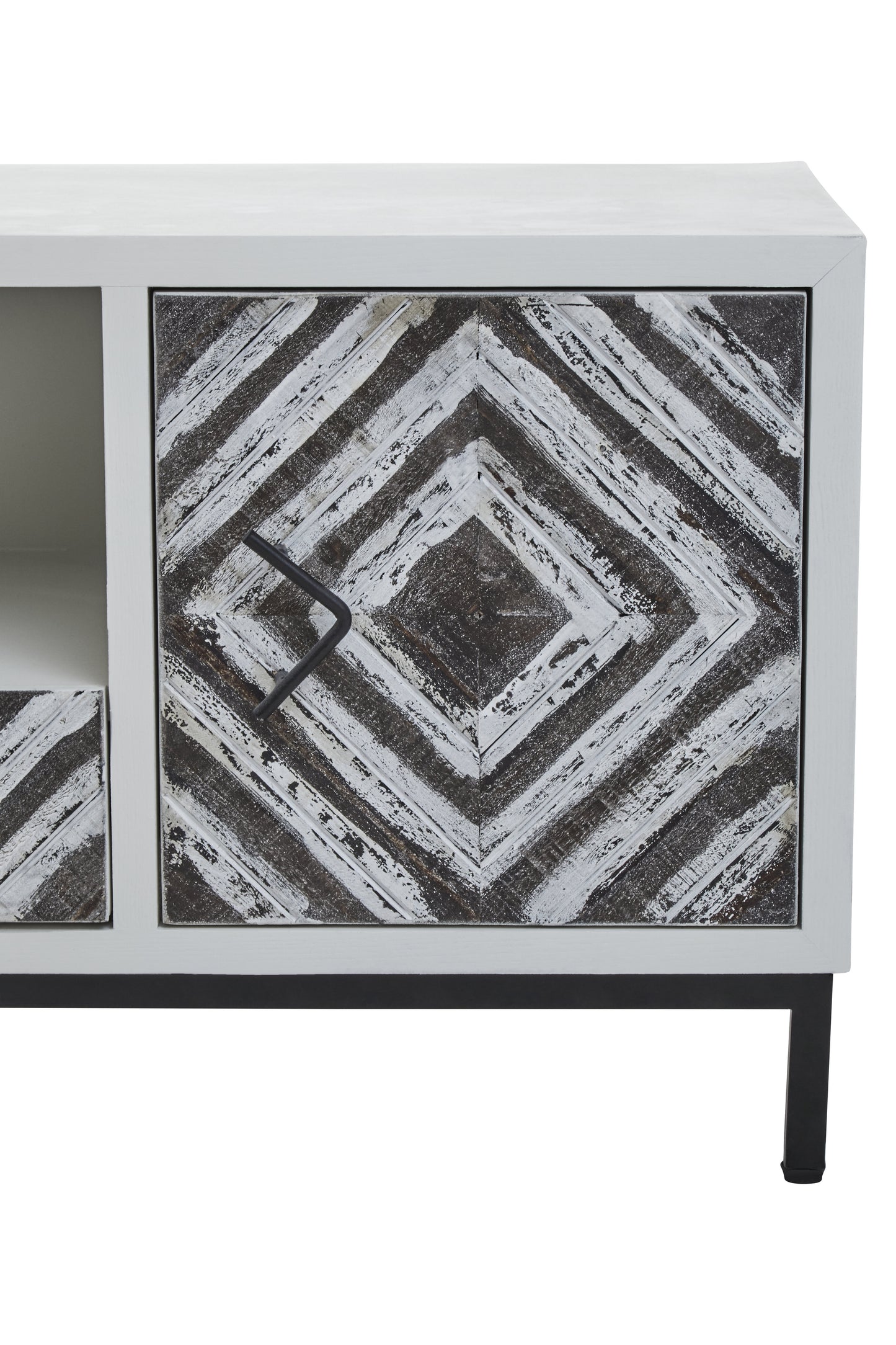 Lombo White Frame Media Unit