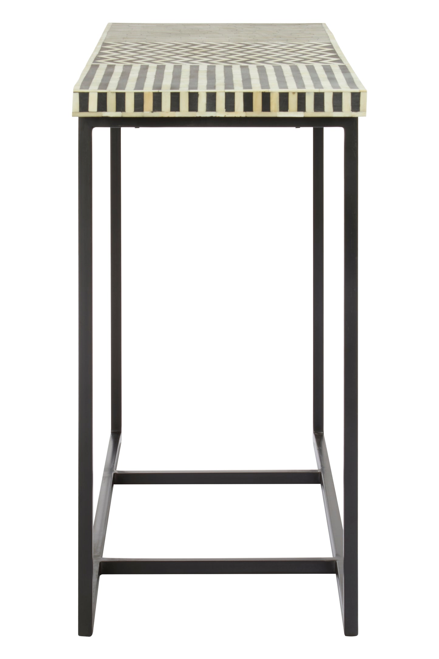 Boho Pattern Metal Base Console Table