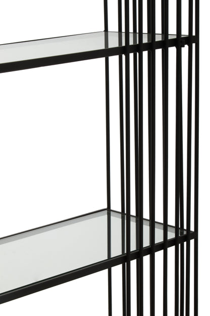 Trent 5 Tier Black Bookshelf