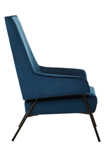 Hena Blue Velvet Chair