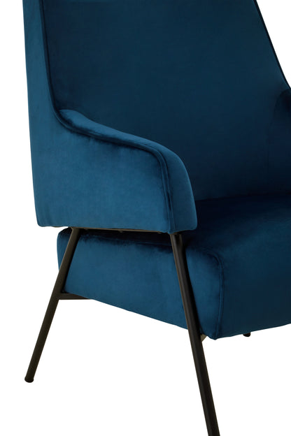 Hena Blue Velvet Chair