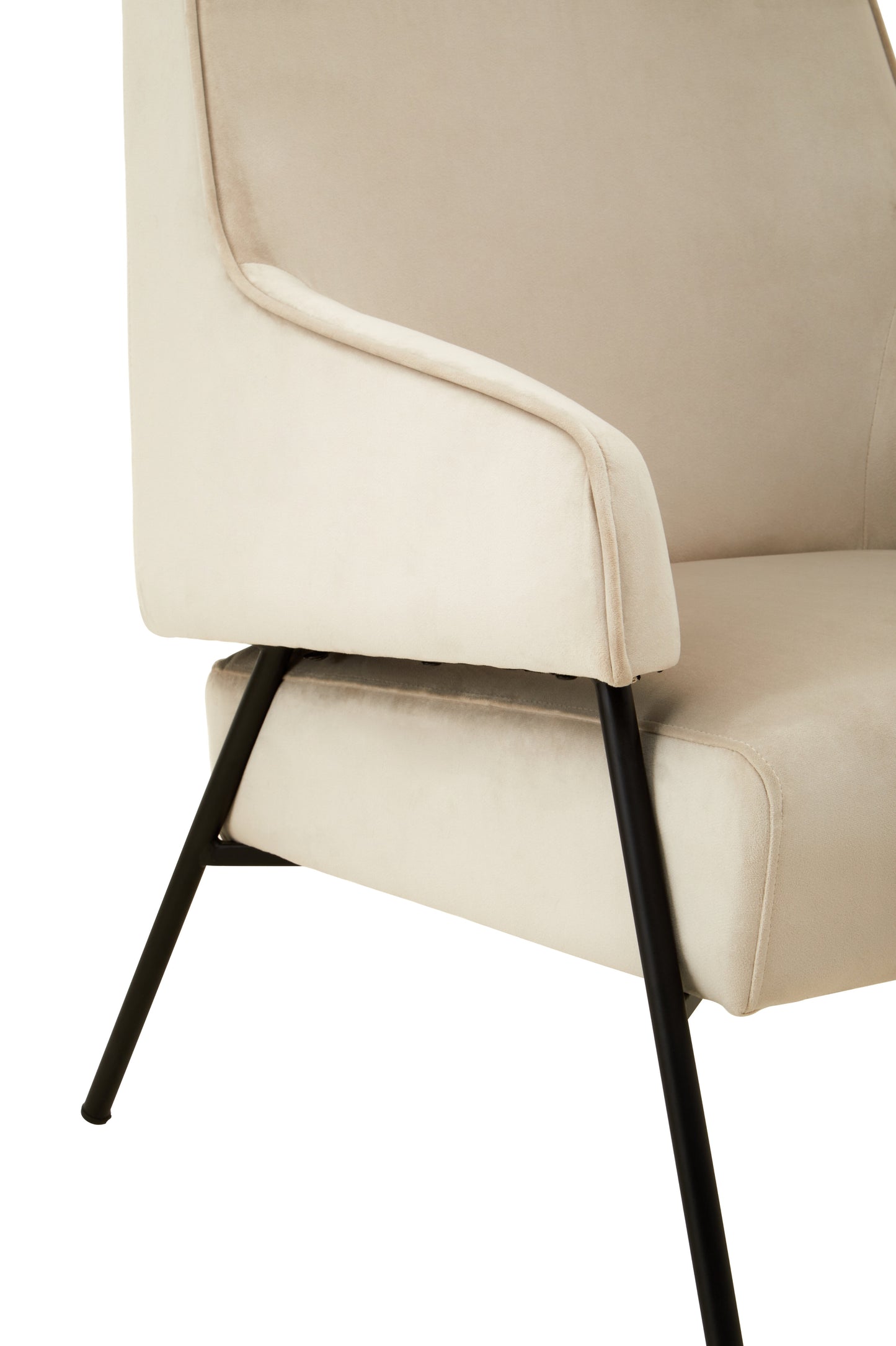 Hena Cream Velvet Chair