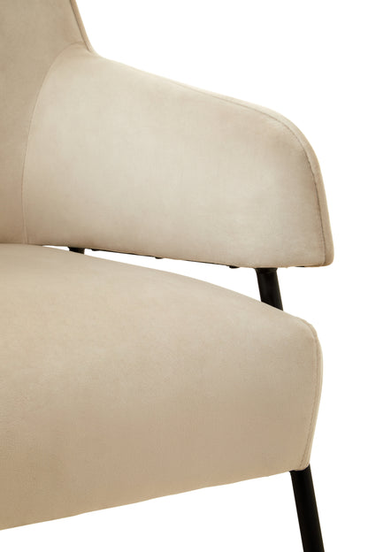 Hena Cream Velvet Chair