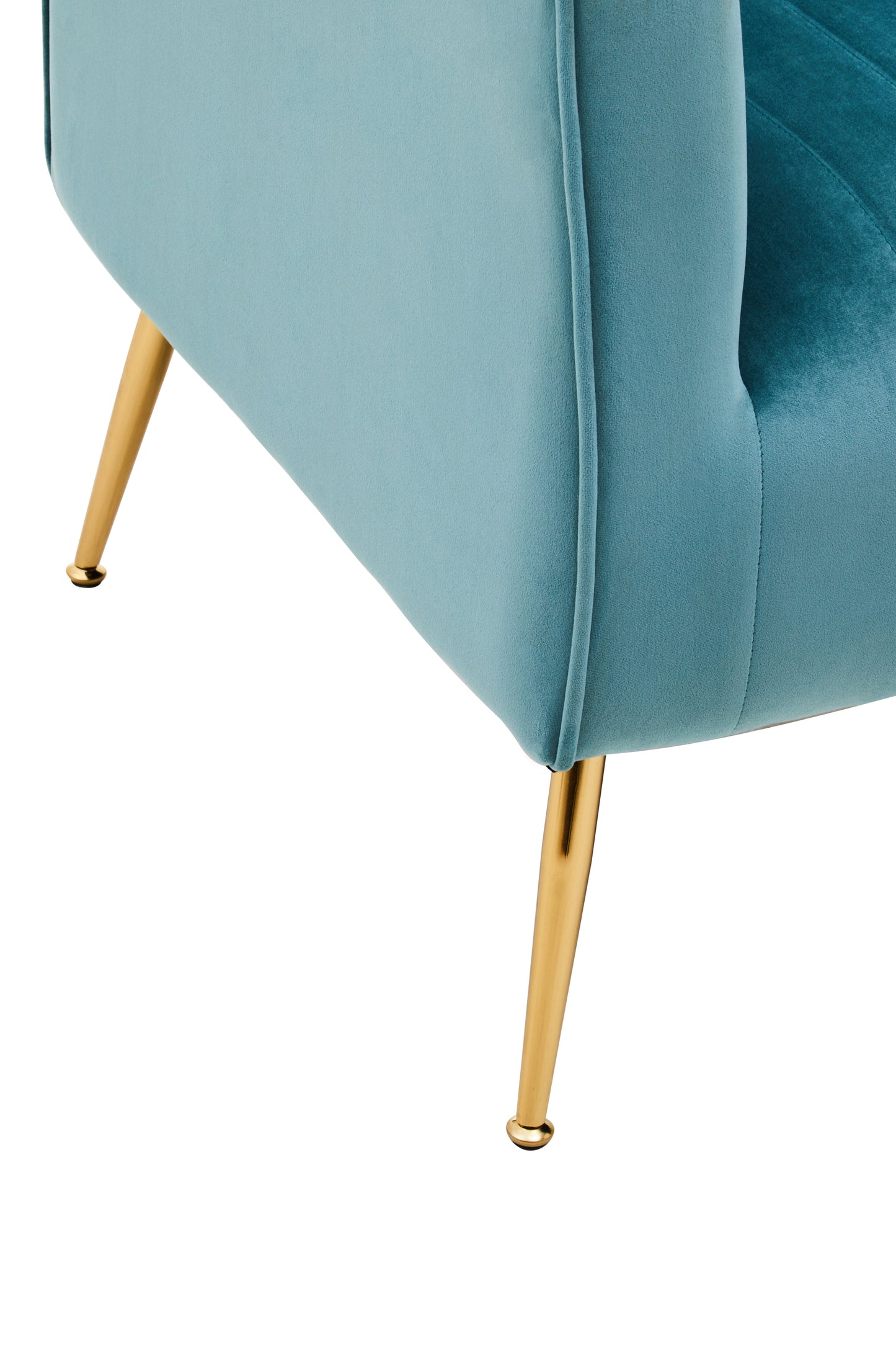 Samora Green Velvet Accent Chair With Gold Finish Legs