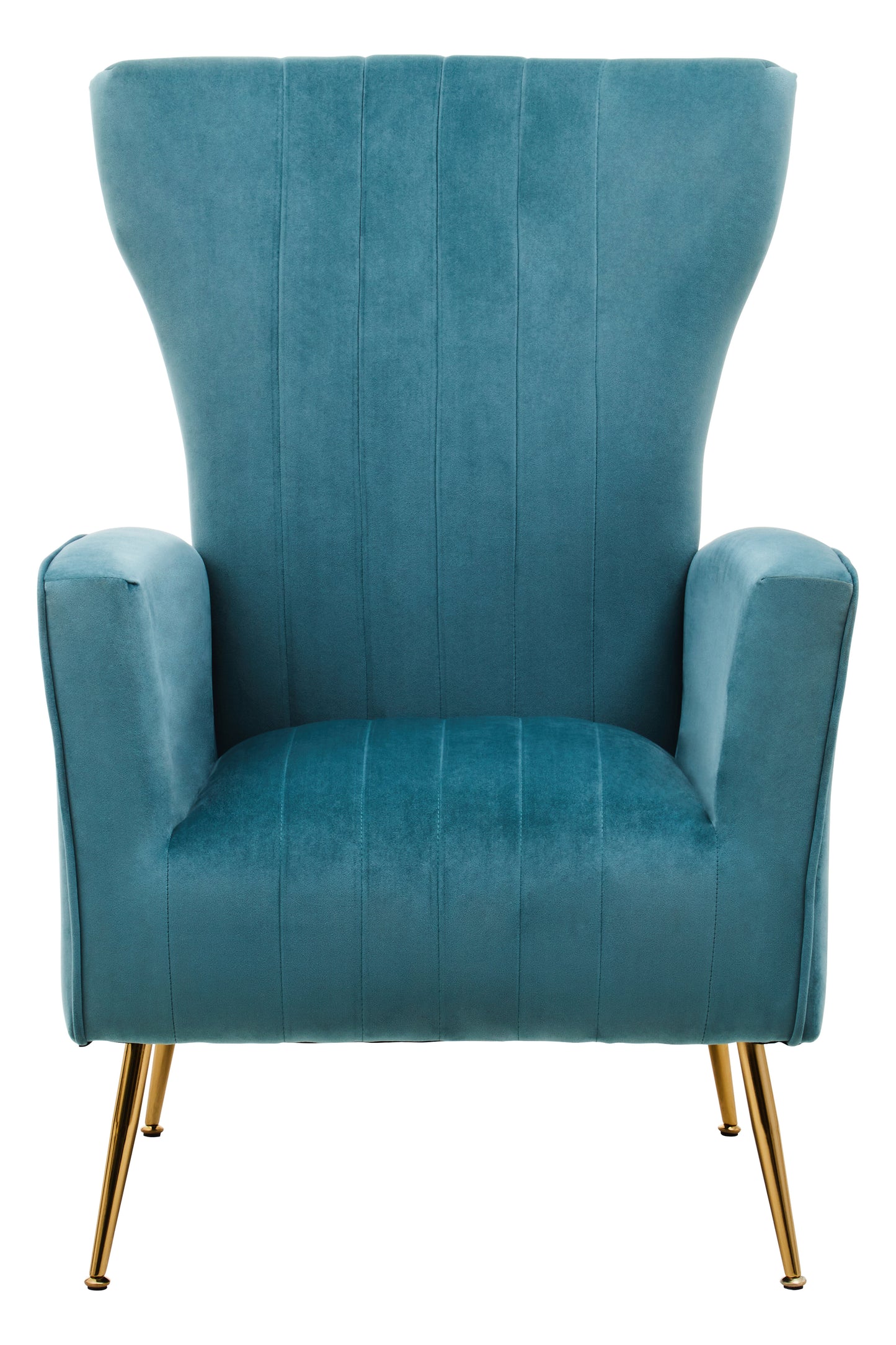 Samora Green Velvet Accent Chair With Gold Finish Legs