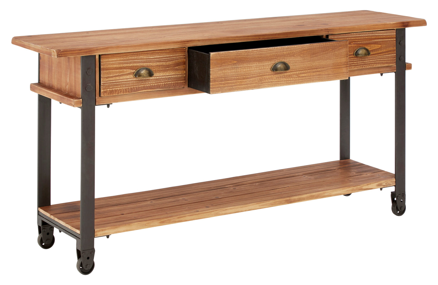 Foundry Three Drawer Console Table