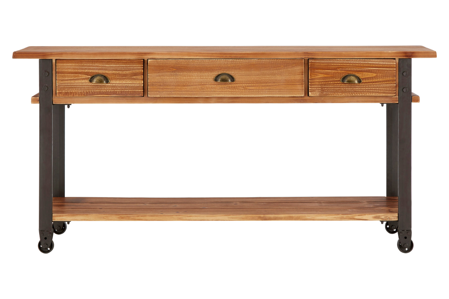 Foundry Three Drawer Console Table