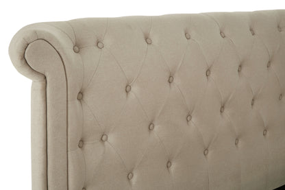 Edasan Beige Double Ottoman Bed