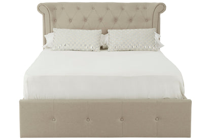 Edasan Beige Double Ottoman Bed